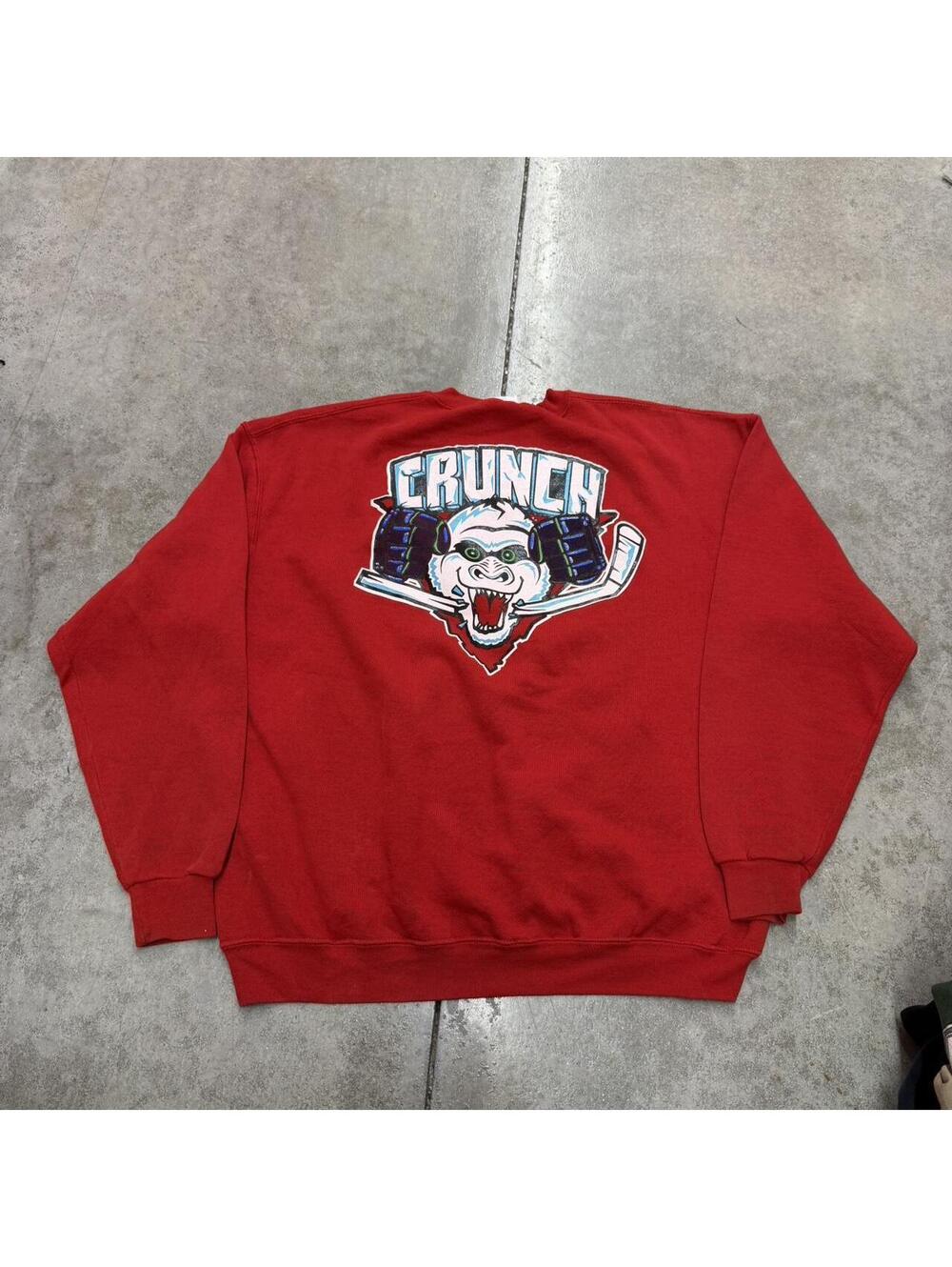 vintage stanley steemer crunch hockey red ncaa crewneck size xl